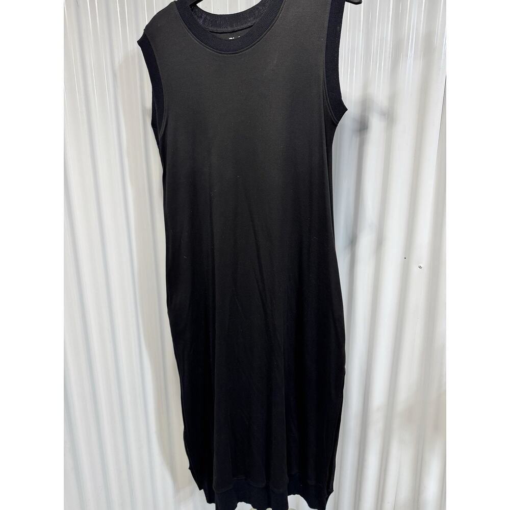Planet Lauren G Black 2 Piece Dress Ruched Sleeveless Cotton Coverup One Size